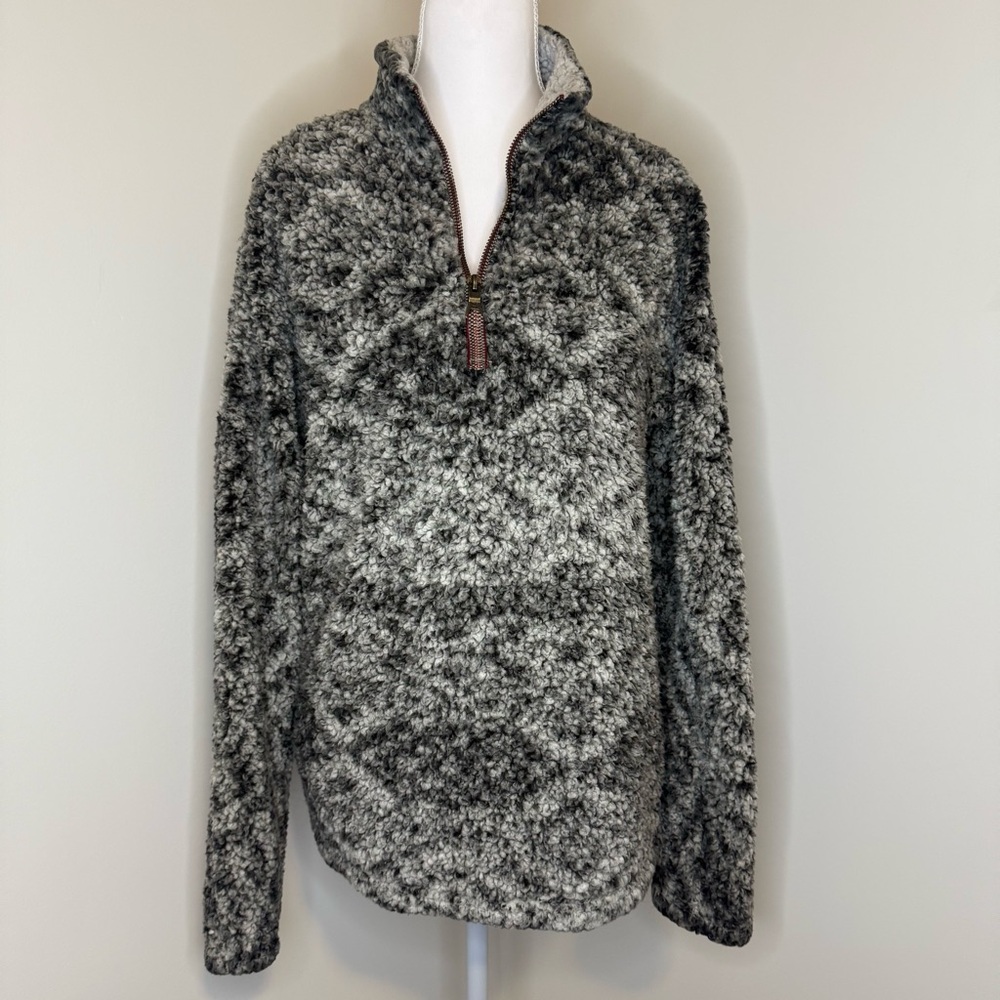 True Grit Gray Quarter-Zip Sweater